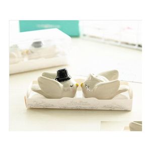 Party Favor Wedding Ceremony Bird Salt och Pepper Shaker Personlighet Brud Brudgummen Säsong Bottens kryddor POT 3 8ZL GGKK DROP DEL OTXFD