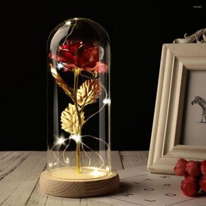 Dekorativa blommor 2023 Original Party Wedding Valentine Gift Rose In Glass Dome Beauty Forever bevarad Special Romantic
