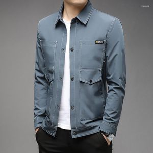 Jackets para hombres Marca de moda informal Diseñador de moda Slim Fit Autumn Coats and Men Style Korean Windbreaker Mens ropa 2023
