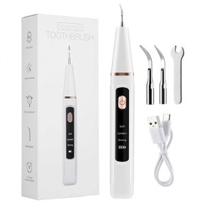 Oral Irrigators Andra hygien ultraljuds tandskala för tänder Tartar Stain Tooth Calculus Remover LED Electric Sonic Cleaner Stone Removal 221215