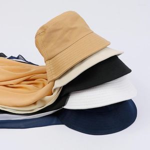 Scarves Instant Chiffon Hijab With Undercap Fashion Solid Color Head Wraps Under Scarf Caps Bucket Hats Muslim Bandage