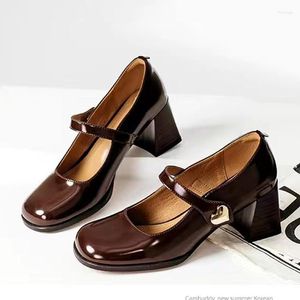 Sukienka buty Marie Jane Lolita Kobiet Chunky Brand Mase Pumps 2023 Spring Trend High Heels Party Oxford Sandals Mujer