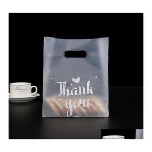 Gift Wrap Thank You Plastic Thicken Baking Packing Bag Bread Candy Cake Food Container Bags 37 38Gy L2 Drop Delivery Home Garden Fes Otiys