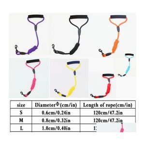 Dog Collars Leashes Leash For Small Large Dogs Cat Pets Nylon Lead Rope Pet Long Belt Outdoor Walking Training Drop Delivery Home Dhe18