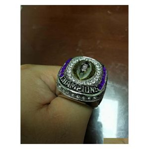 Кольца с тремя камнями для модных спортивных украшений Lsu Cincinnati Football College Championship Ring Men Fans Us Size 11 Drop Delivery Dhumj