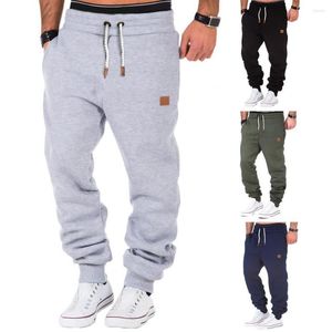 Men's Pants Cold Resistant Ankle-Length Autumn Winter Drawstring Fleece Lined Jogger For Work