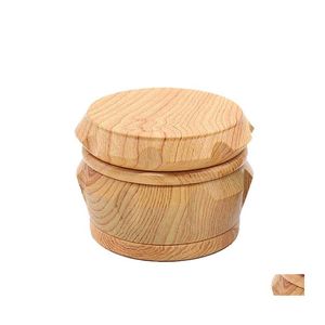 Accessories Est Smoke Crushers Woodiness Grain Plastic Smoking Grinders Painting Herb Grinder Fit Advertising Promotional 17 5Xy E1 Dhwce