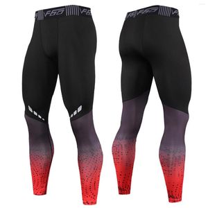 Mäns byxor tights Men's Fitness Leggings Running Training High Elastic Fast Torking Breatble Trousers