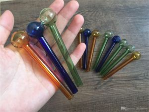 Ny glasolja brännare rör färgglad glas rör olja spikrökning vatten rör glas bong percolater bubbler