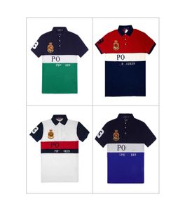 ヨーロッパとアメリカの半袖メンズポロススリーブ男性デザイナーメンズTシャツラペル刺繍