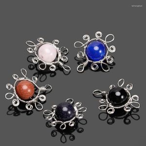Pendanthalsband 1pc Naturlig österrikisk kristallsten Elfin Hair Transfer Beads Creative for Women Jewelry Making DIY Halsband Tillbehör