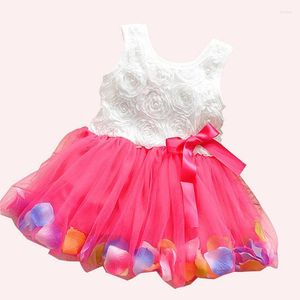 Girl Dresses Elegant Wedding Baby Costume/ Arrived Princess Girls Dress With White Bowknot/baby Ball Gown