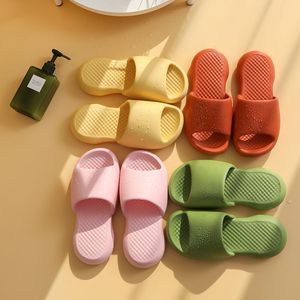 Slippers Fashion Thickened Non-slip Sandals Solid Color Flat Bathroom Flip Flops Summer Thicken Beach Sandal Slipper