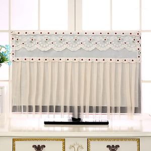 Table Cloth Embroidery Fabric Television Cover Dirt-Proof Double-Sided Screens Drape 32 40 50 55 60 Inch1