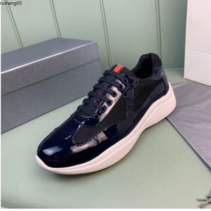 Schuhe mesh patent Leder Sneaker Runde Kappe Designer Herren Schuhe Luxus Turnschuhe Marke Mode Schuhe Männer MKJKK21552