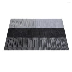 Table Mats Pads Placemat Breathable Heat-resistant PVC Gradient Design Bowl Mat For Dining Room Decoration Accessories