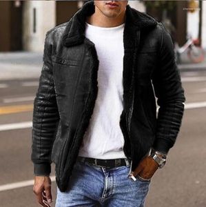Men's Jackets Men's Plus-size Matte Suede Composite Leather Jacket Thick Coat For Men Clothing