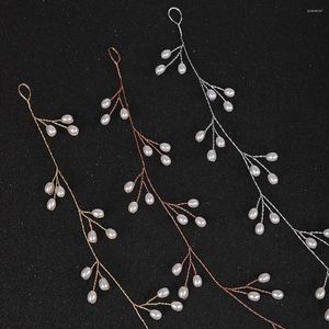 Headpieces Simple Pearl Headband Rose Gold Silver Hair Vine Wedding Accessories For Bride And Baby Artistic Ornaments