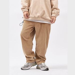 Męskie spodnie Corduroy luźni zwykli mężczyźni Japończycy harajuku streetwear nadmierny moda moda hip hop taniec szerokie spodni dla mężczyzn kobiet