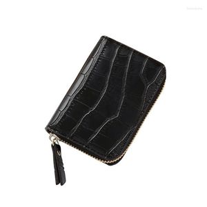 Uchwyty karty Korean Fashion Aligator Credit Id ID Mały skórzany portfel dla kart mini case bank wielofunkcyjny torebki monet
