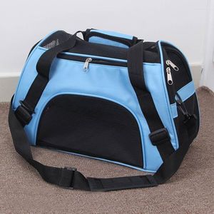 Hundbilsäte täcker Pet Bag Cat Carrier Nylon Mesh Portable Single Shoulder Puppy Hateble Messenger Travel Ryggsäck Tillbehör