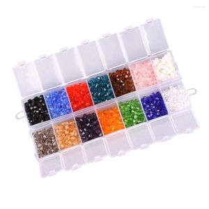 Beads 1400Pcs/Box 4MM Czech Glass Bicone Faceted Crystal Beaded For DIY Making Bracelet Nacklace Earrings Jewelry Embroidery