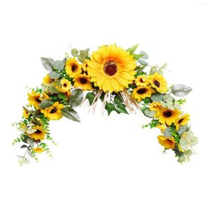 Kwiaty dekoracyjne słoneczniki łuk łukowy girlanda do dekoracji lustra