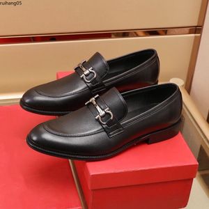 New Fashion 2023 Мужская вечеринка свадьба подлинные кожаные туфли Slip On Casual Loafers Brand Business Formal Flats Размер 38-45 Mkj51522