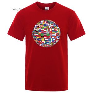 Mens T Shirts Lasting Charm Flags Print Man Shirt Casl Summer Clothing Fashion Te Shi Men Oveized Comfoable