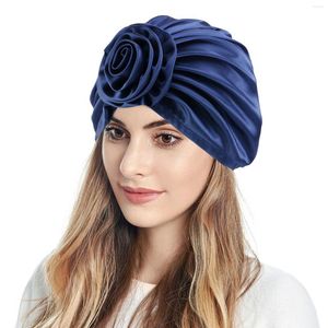 Boll Caps Women Muslim Turban Flowers Hair Head Head Scarf Wrap Cover