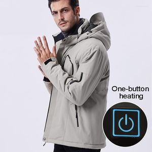 Hunting Jackets Winter Electric Heated Jacket USB Infrared Heating Men Women Warm Waterproof Windbreaker Outdoor Skiing Hiking Coat