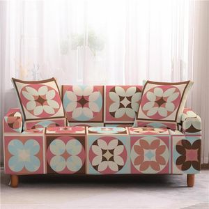 Chair Covers Cartoon Floral Printing Stretch Sofa Removable Plaid Theme All-Inclusive Cough Protector Anti-dirty Living Room Decor