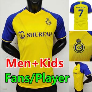 2022 2023 Al Nassr FC maglie da calcio Ronaldo Fans Player casa 22 23 CR7 Gonzalo Martinez Talisca Ghislain Konan Vincent donna uomo bambino Maglia da calcio Al-Nassr FC mykit