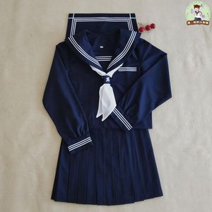 Kleidung Sets Marine Uniform Sailor Fuku Anzug S-2XL Schule Japanische Uniformen Student Mädchen Kleid Koreanische Seifuku Schulmädchen Kostüm