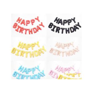 Andra evenemangsfest levererar 50set/parti 16 tums Happy Birthday Foil Balloons Colorf Decoration Balloon Letters Toys SN3236 Drop Deliv Dhmxa