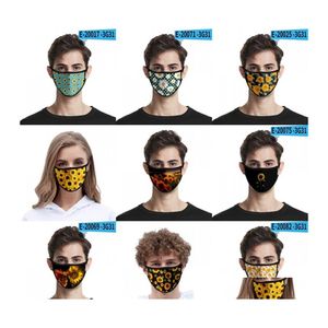 Designer-Masken, Sonnenblume, 3D-Digitaldruck, Gesichtsmaske, hochelastischer Stoff, Stoff-Gesichtsmaske, wiederverwendbar, Anti-Haze, staubdicht, Mascarilla mit Otdue