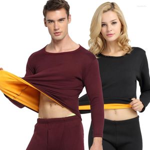 Intimo termico da uomo Uomo Inverno Donna Long Johns Set Fleece Tenere al caldo quando fa freddo Taglia dalla L alla 6XL Ropa Termica Hombre Invierno