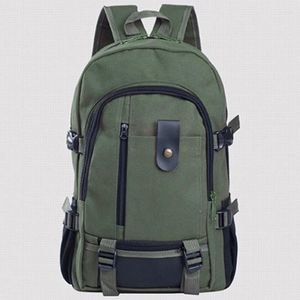 Backpack Men's Canvas o dużej pojemności Eksplozja szkolna Solid Color Rucksacks Masna swobodna torba sportowa