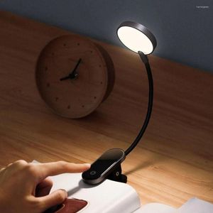 Bordslampor LED CLIPLAMA USB RECHARGEABLE STEPLESS DIMBABLE Wireless Desk Reading Light Night Laptop