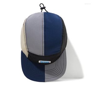 Boll Caps Japan Style Soft Baseball Patchwork Flat Visor Hat Youth Fashion Hip Hop Drawstring Snapback