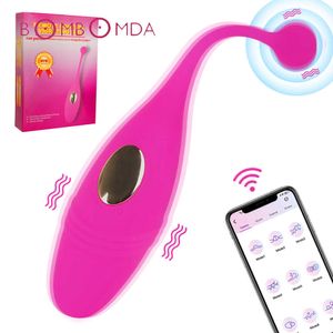 Sex Toys Massager 9 Frekvens Vagina Vibrator G-Spot Massage Silikon Trådlös app Remote Control Bluetooth Connect CLIT Sex Toys for Women