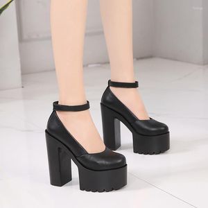 Dress Shoes Korea Version Thick Heels 15cm Roman 2023 Spring/summer High Stage Show With Sky-high Women's Ankle Boots