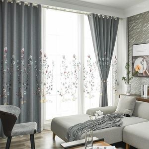 Curtain 2023 Curtains American Embroidery Country Pastoral Fresh Shading Customization For Living Dining Room Bedroom