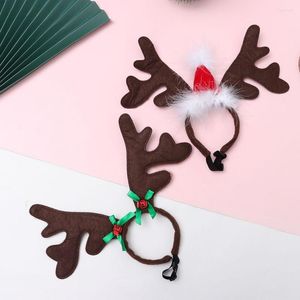 Dog Apparel Puppy Festival Accessories Party Dress Up Product Christmas Pet Headband Cat Cosplay Costume Deer Horn Hat