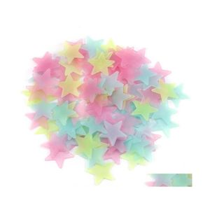 Adesivos de parede infantil o quarto fluorescente brilho nas estrelas escuras luminous adesivo cor 100pcs/pacote de preços de preços entrega de queda de gotas home g otu6k