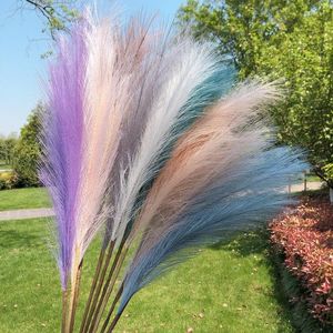 Decorative Flowers 1PC Artificial Pampas Grass Bouquet Fake Reed Plants Holiday Wedding Party Home Decoration Plant Simulation Dried