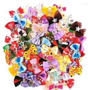 Dog Apparel 10/20/30pcs Pet Bows Hair For Yorkshirk Small Dogs Accessories Grooming Rubber Bands Supplies