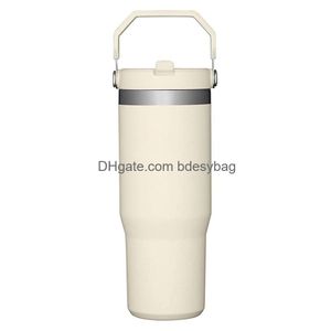 Tumblers 20Oz 30Oz Tumbler With Lid And St Stainless Steel Vacuum Insated Water Coffee Cup Double Wall Powder Coated Spillproof Trav Dhury