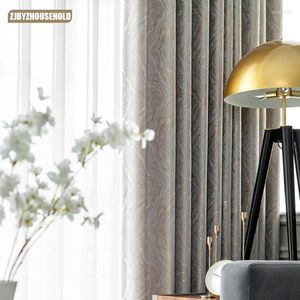 Cortina 2023 cortinas simples para sala de estar Villa de luxo Modern listrado Pattern Window Drapes