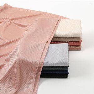 Lenços lenços lisos com nervuras fortes jacquard jersey hijab shawl shawl bobo elástico algodão maxi islã turbano lenço na cabeça